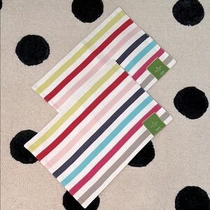 NWT Kate Spade Colorful Striped Placemats - Set of 2